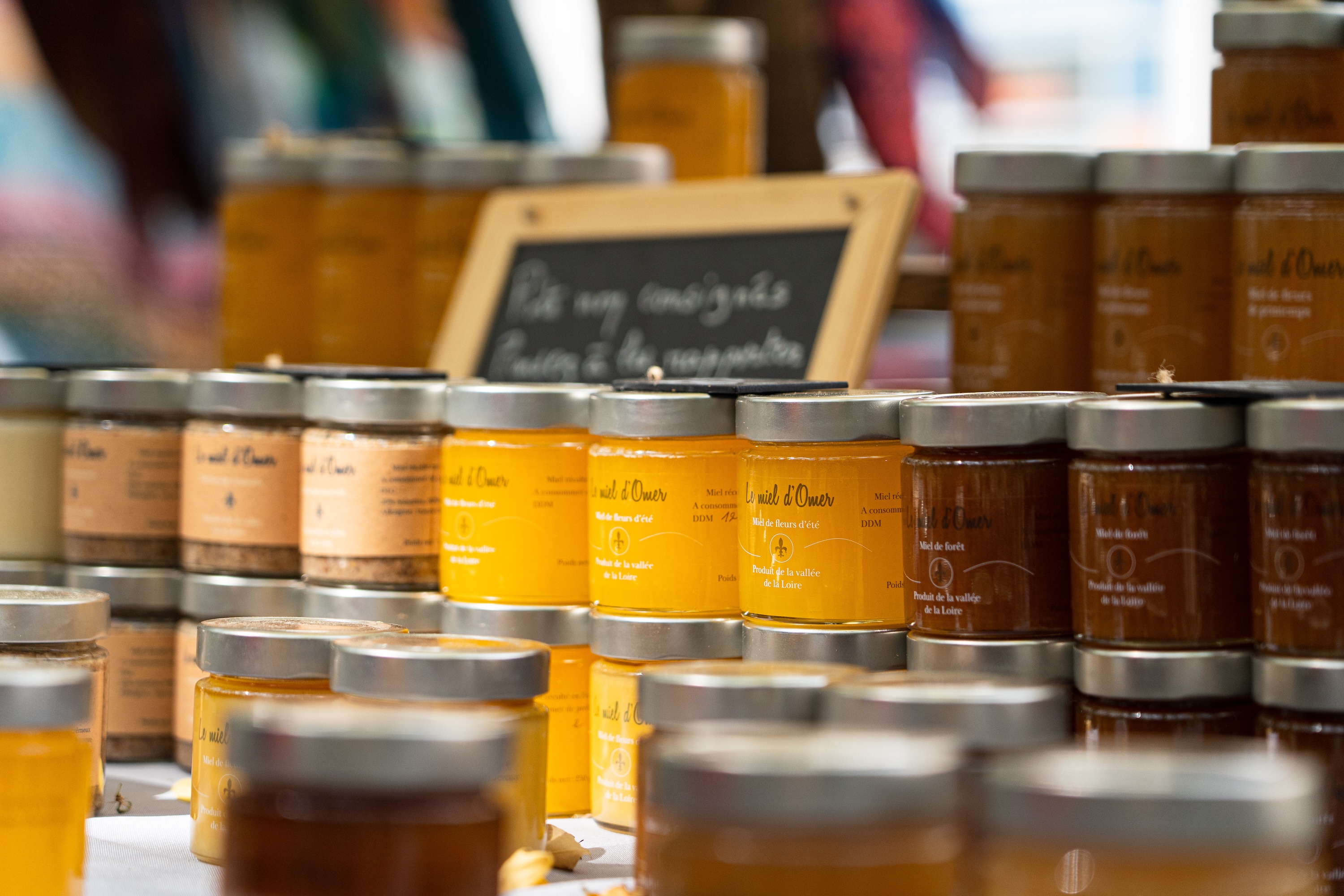 Paris food market honey